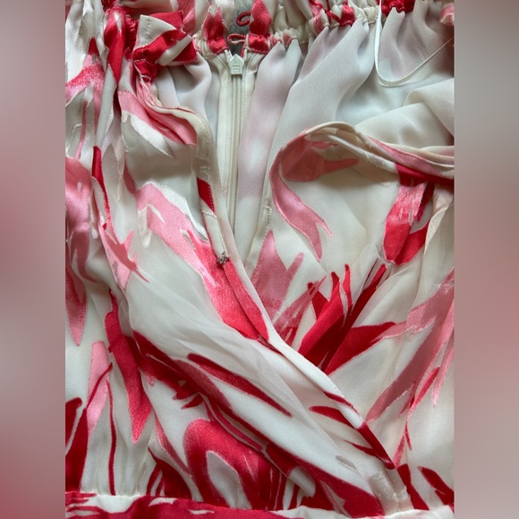 Saloni Midi Size 2 Floral Dress - Picture 6 of 12